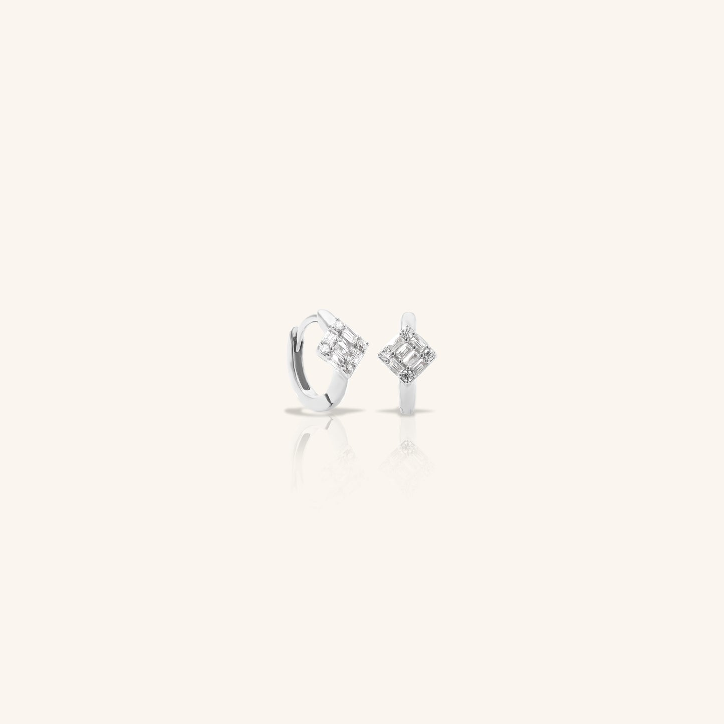Square Diamond Huggies