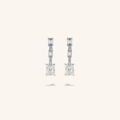 Baguette and Emerald  Earrings