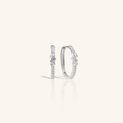 U Shape Diamond Hoop