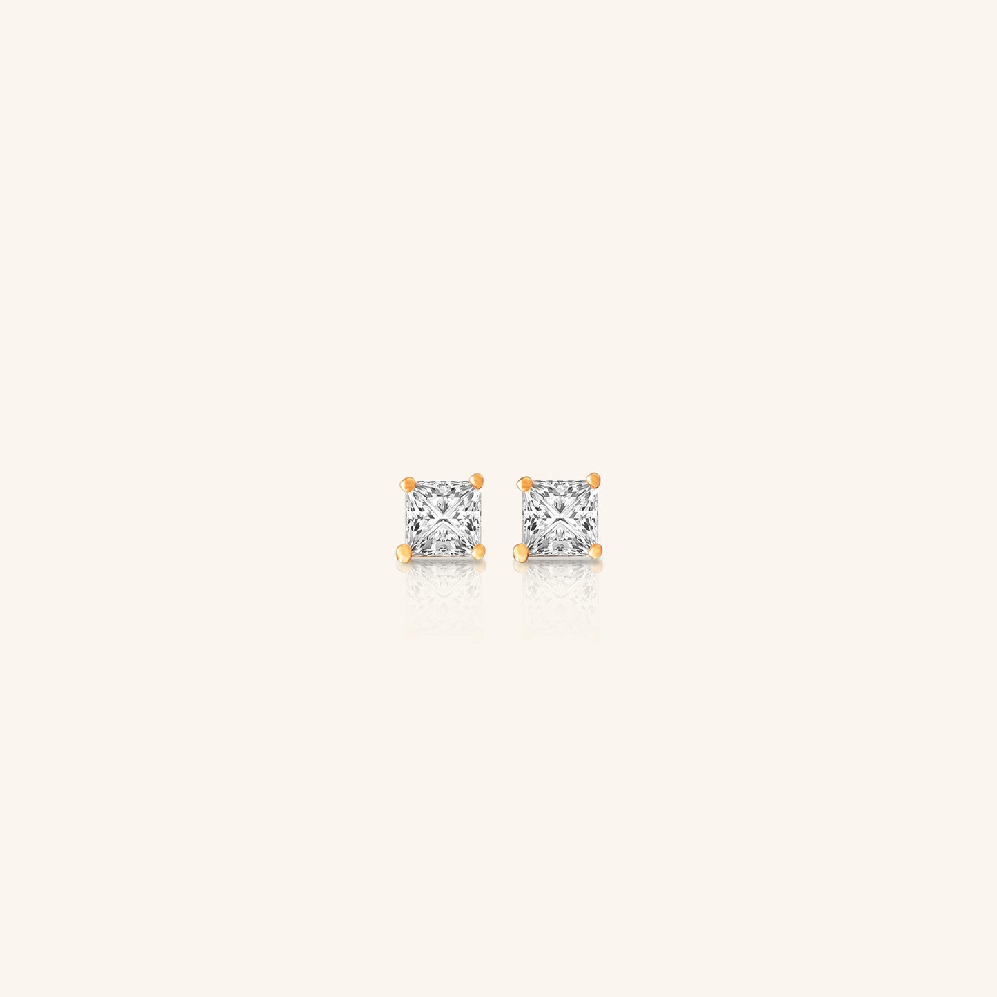 Princess Small Solitaire Stud