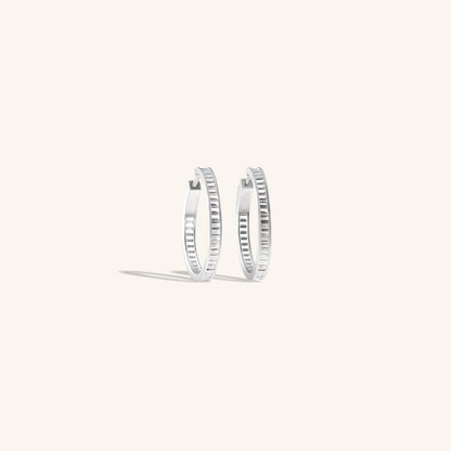 Baguette Diamond Hoops