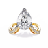 Vanshi Pear Solitaire Ring Lab Grown Diamond