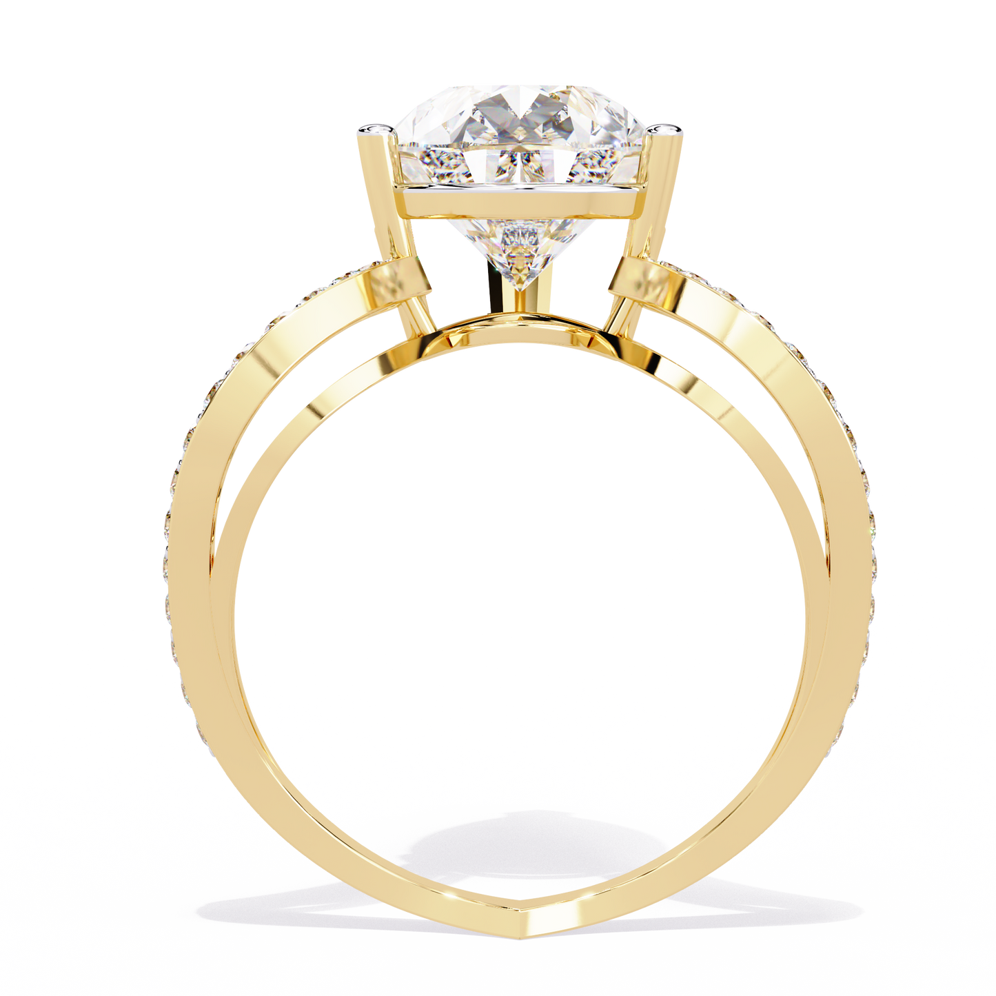 Vanshi Pear Solitaire Ring Lab Grown Diamond