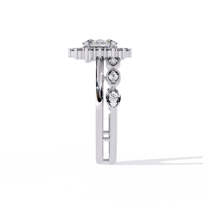 Oval Solitaire Stack Ring Lab Grown Diamond