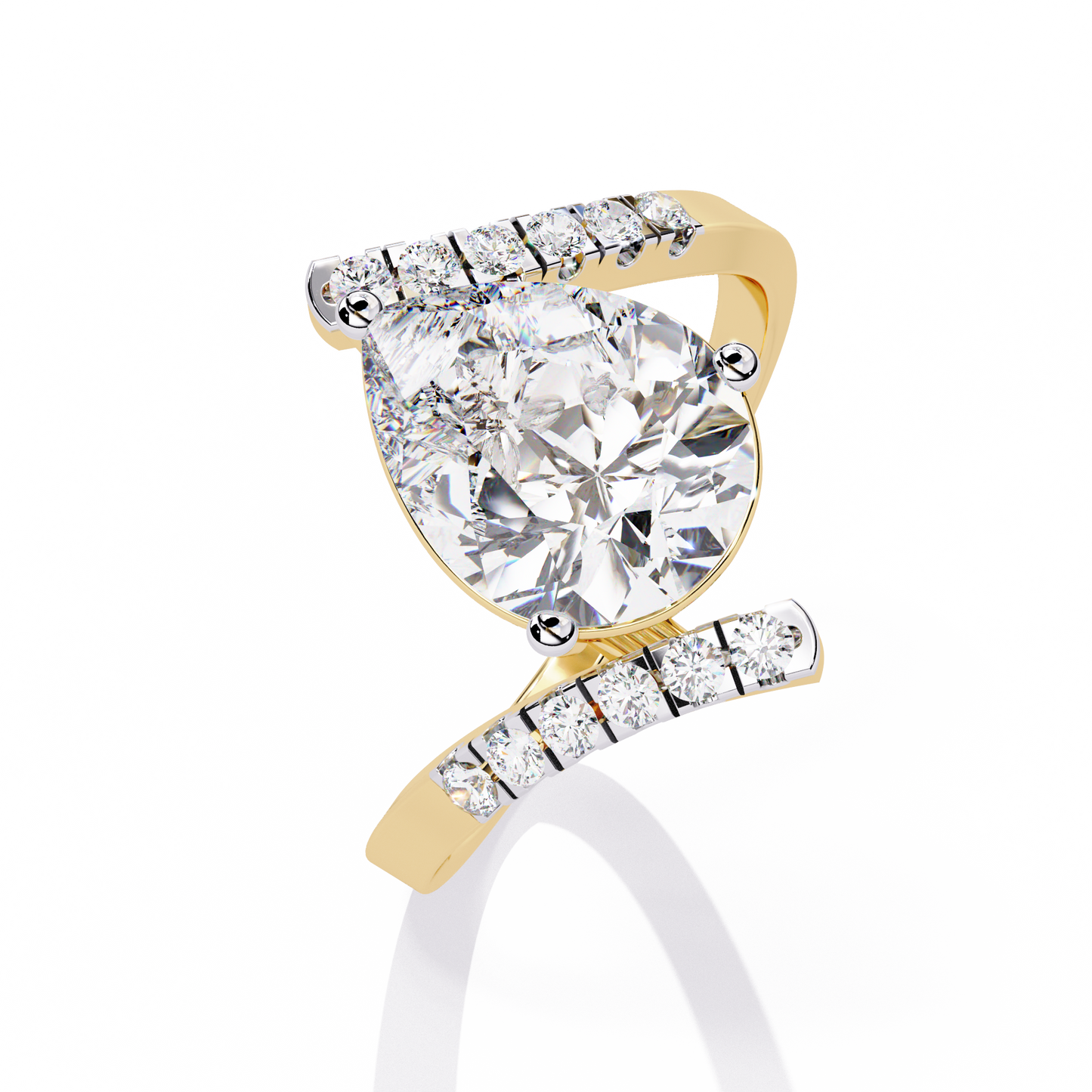 Siaa Pear Solitaire Ring Lab Grown Diamond