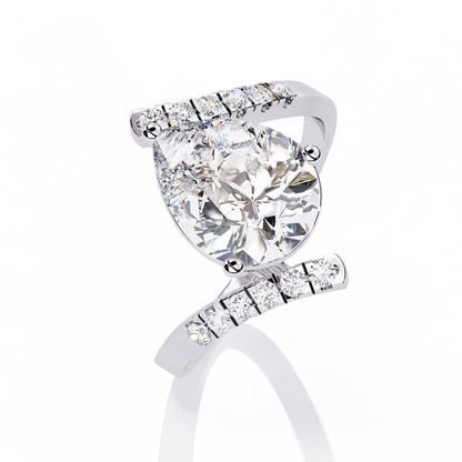 Siaa Pear Solitaire Ring Lab Grown Diamond