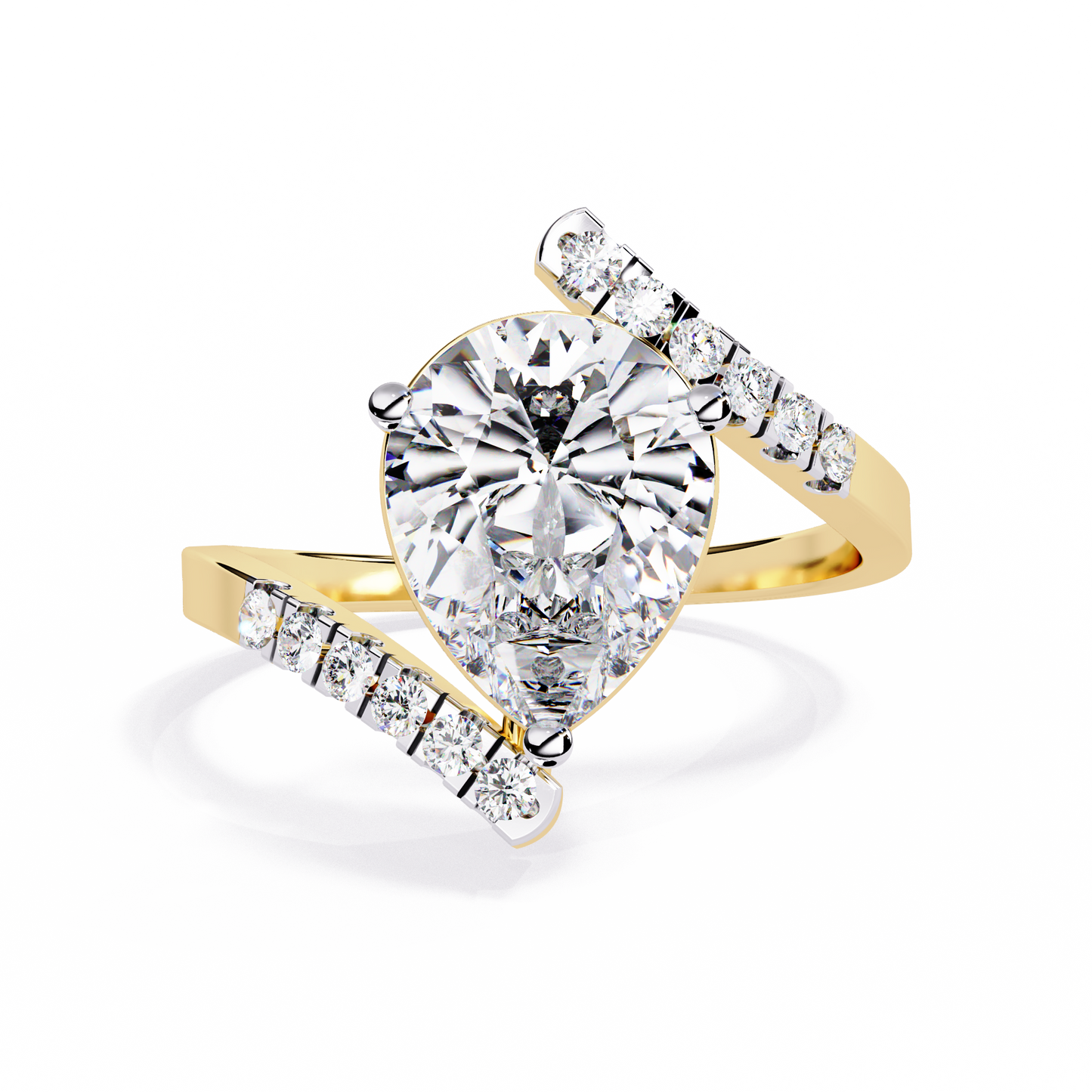 Siaa Pear Solitaire Ring Lab Grown Diamond