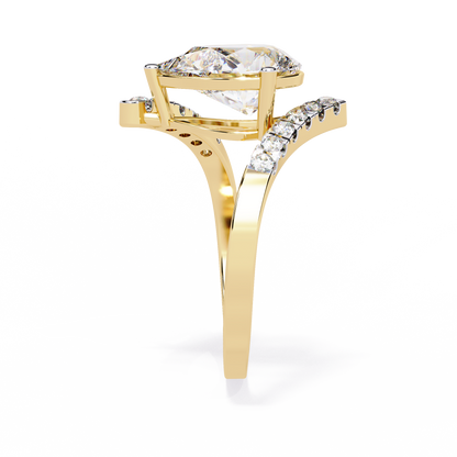 Siaa Pear Solitaire Ring Lab Grown Diamond