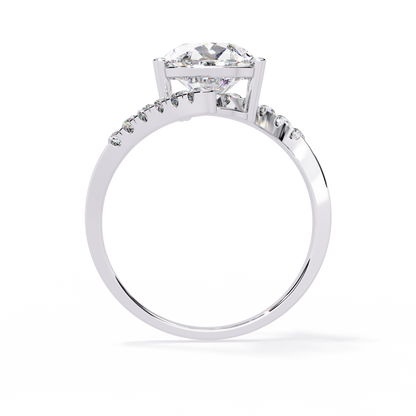 Siaa Pear Solitaire Ring Lab Grown Diamond