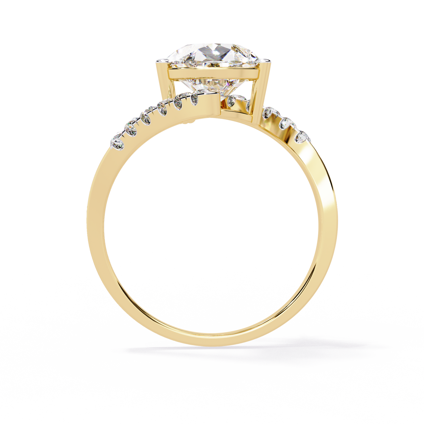 Siaa Pear Solitaire Ring Lab Grown Diamond