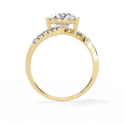 Siaa Pear Solitaire Ring Lab Grown Diamond