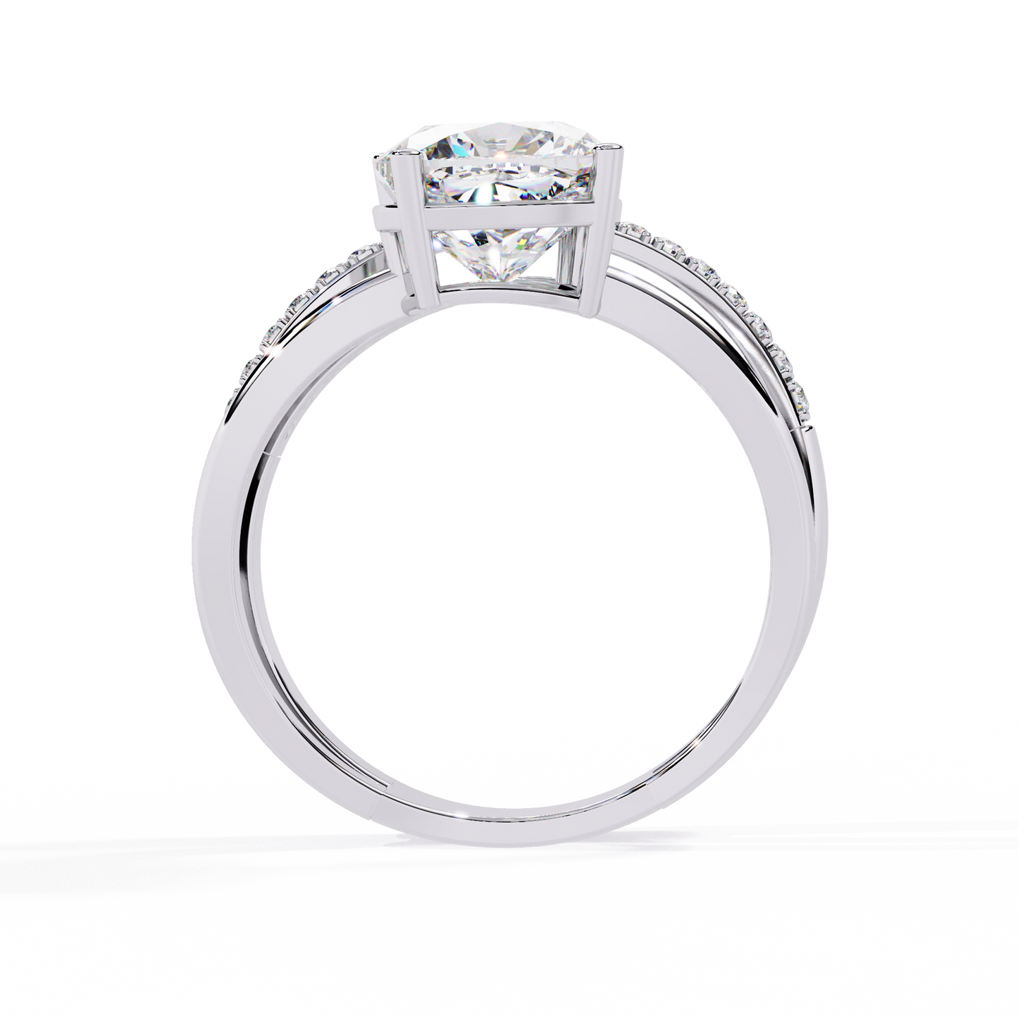 Saanvi Cushion Solitaire Ring Lab Grown Diamond