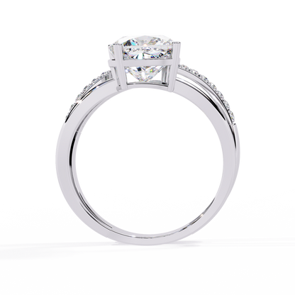 Saanvi Cushion Solitaire Ring Lab Grown Diamond