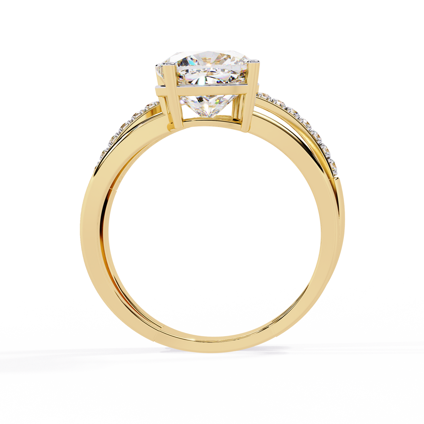 Saanvi Cushion Solitaire Ring Lab Grown Diamond