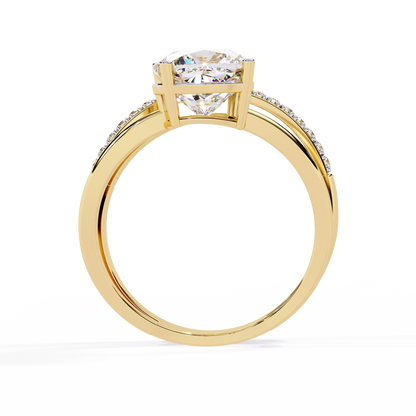 Saanvi Cushion Solitaire Ring Lab Grown Diamond