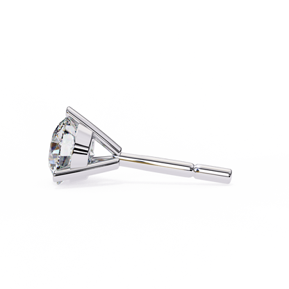 Round Lab Grown Solitaire Stud