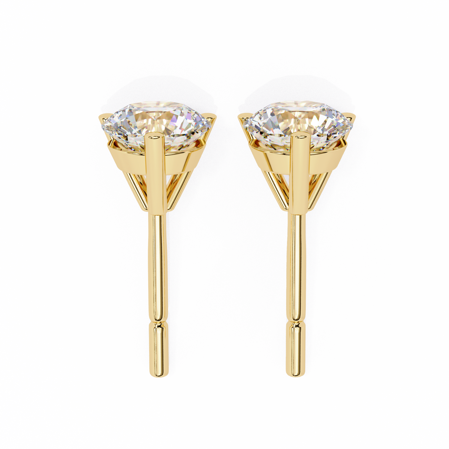 Round Lab Grown Solitaire Stud