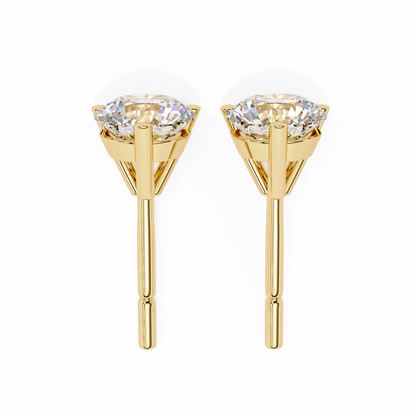 Round Lab Grown Solitaire Stud