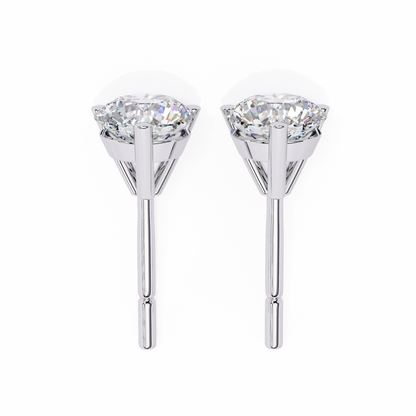 Round Lab Grown Solitaire Stud