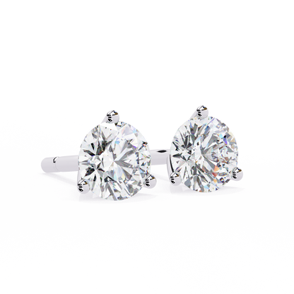 Round Lab Grown Solitaire Stud