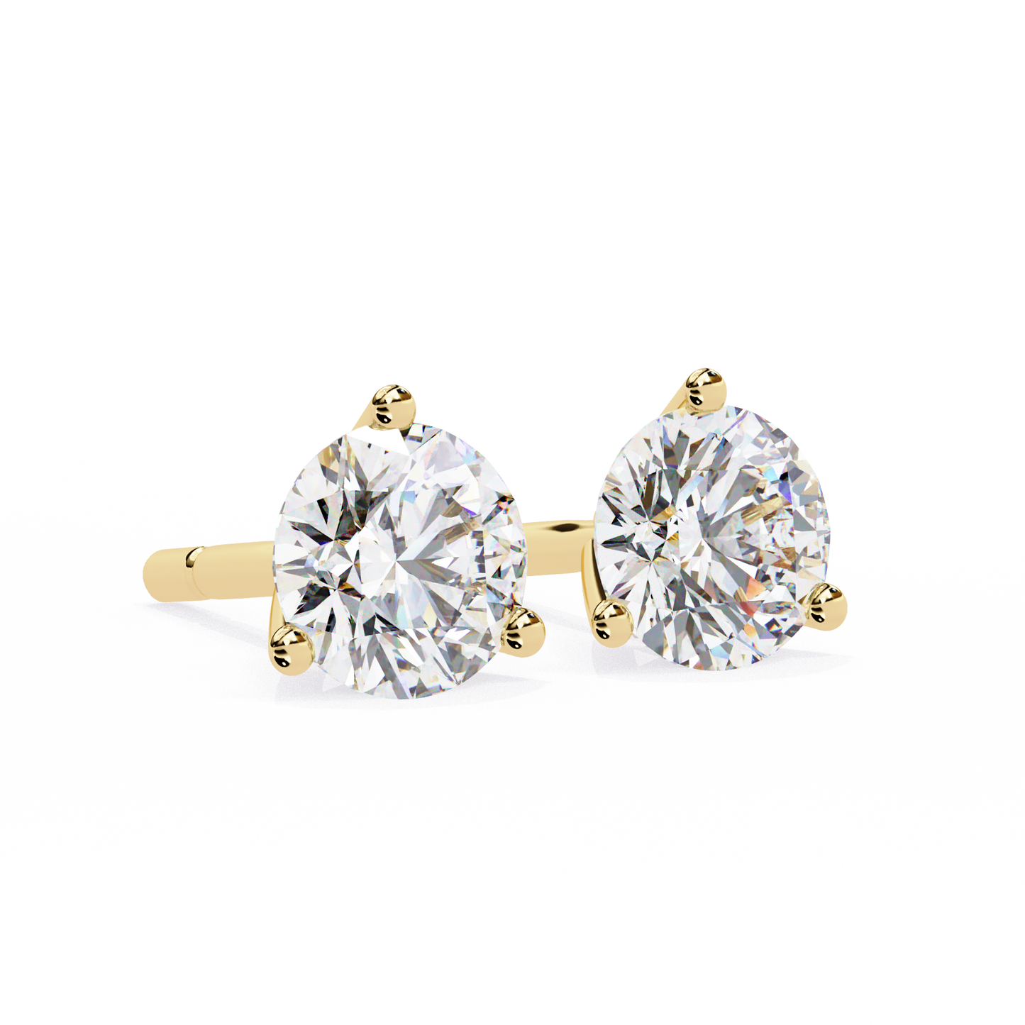 Round Lab Grown Solitaire Stud