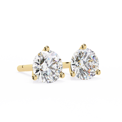 Round Lab Grown Solitaire Stud