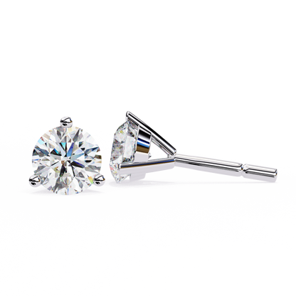 Round Lab Grown Solitaire Stud