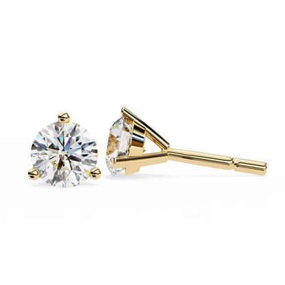 Round Lab Grown Solitaire Stud