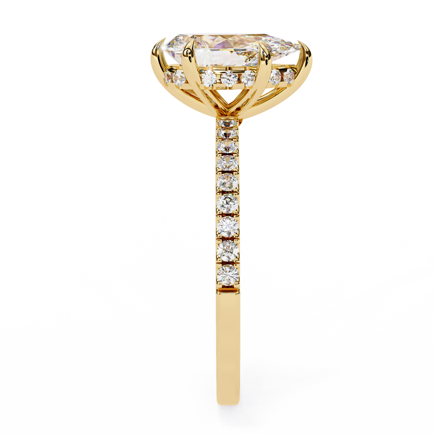 Neya Pear Solitaire Ring Lab Grown Diamond