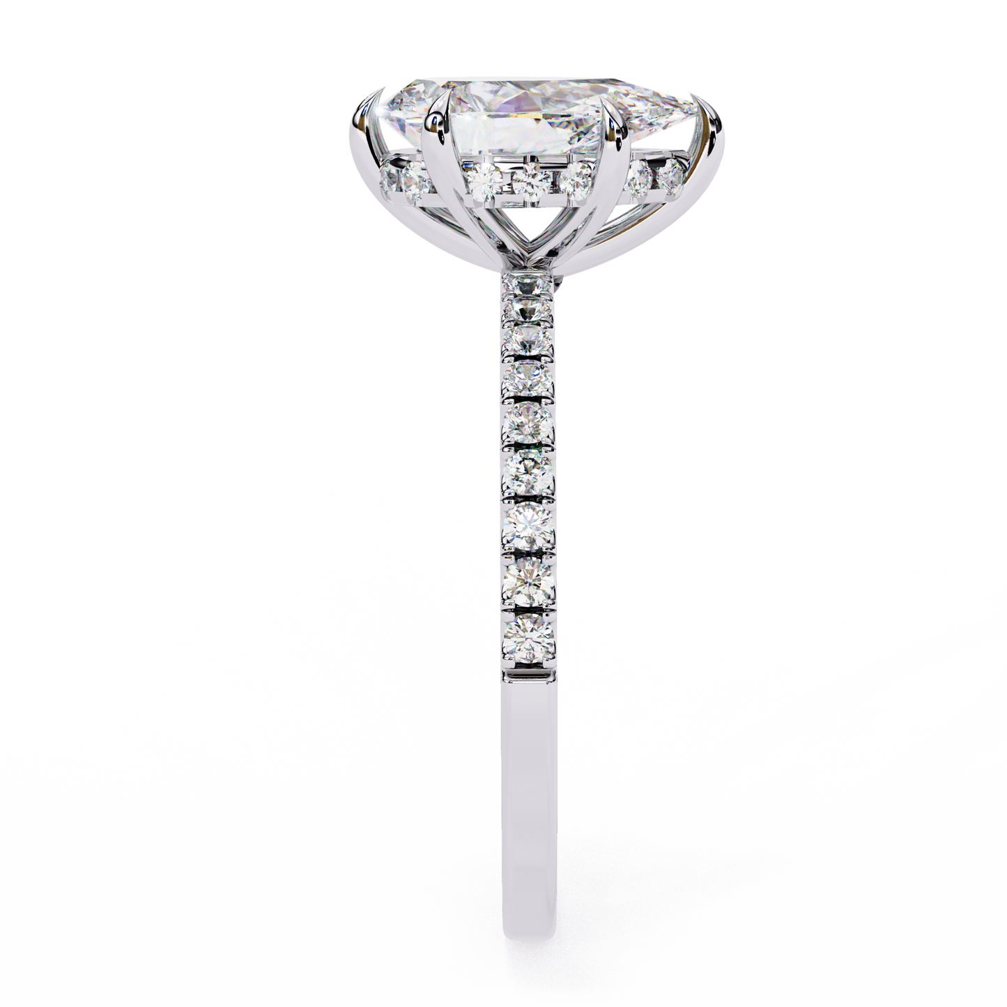 Neya Pear Solitaire Ring Lab Grown Diamond