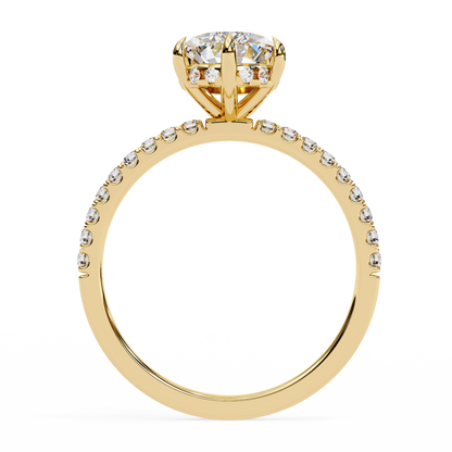 Neya Pear Solitaire Ring Lab Grown Diamond