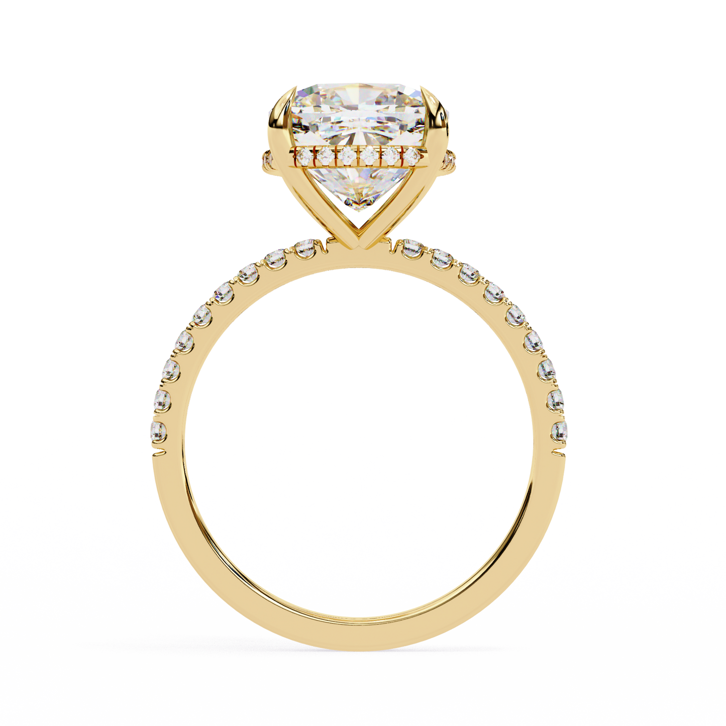 Rina Cushion Solitaire Ring Lab Grown Diamond