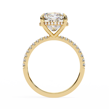 Rina Cushion Solitaire Ring Lab Grown Diamond