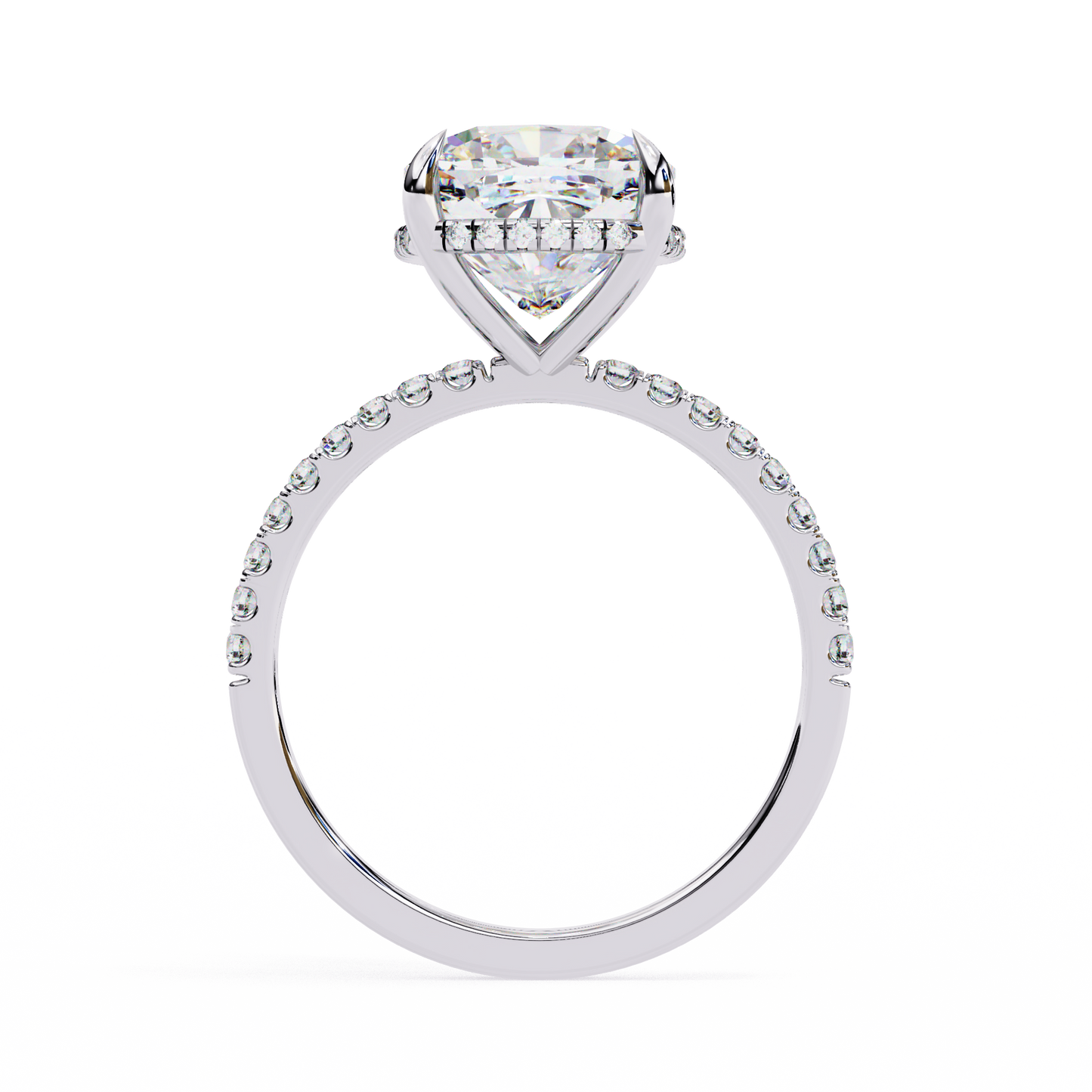 Rina Cushion Solitaire Ring Lab Grown Diamond
