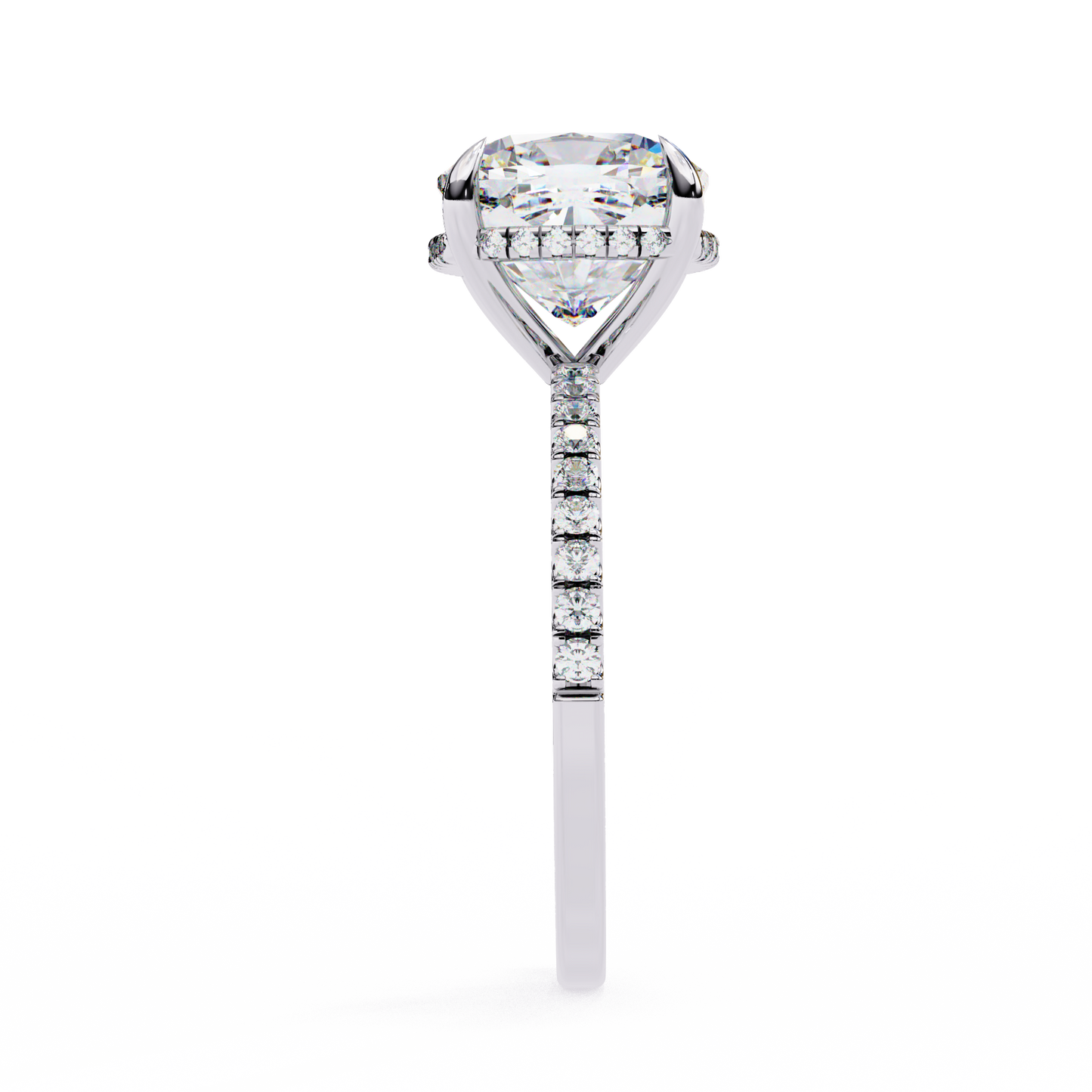Rina Cushion Solitaire Ring Lab Grown Diamond