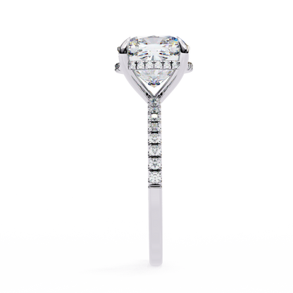 Rina Cushion Solitaire Ring Lab Grown Diamond