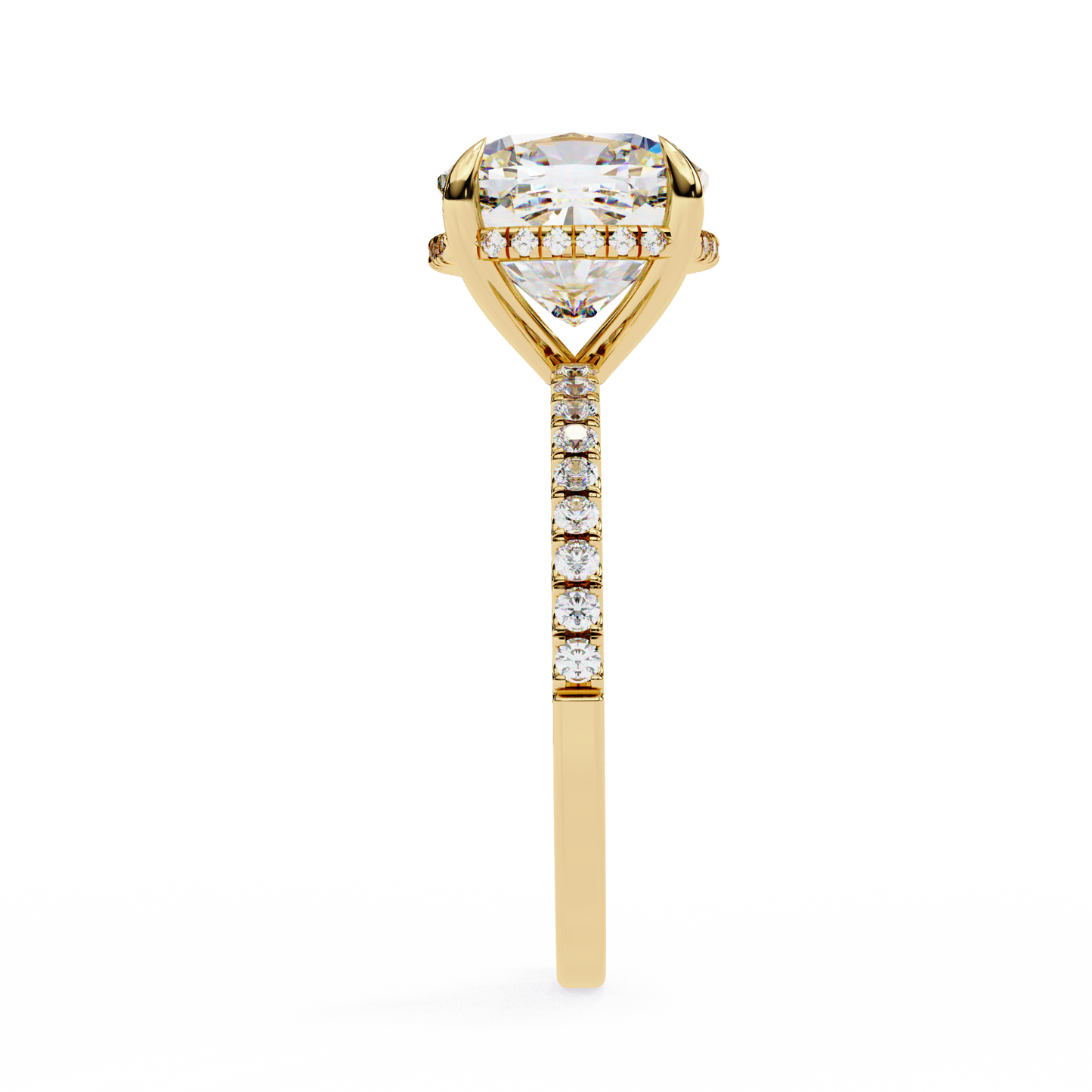 Rina Cushion Solitaire Ring Lab Grown Diamond