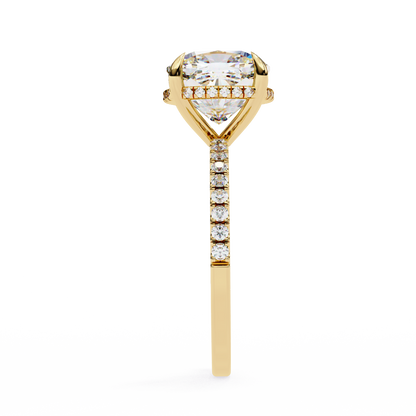 Rina Cushion Solitaire Ring Lab Grown Diamond