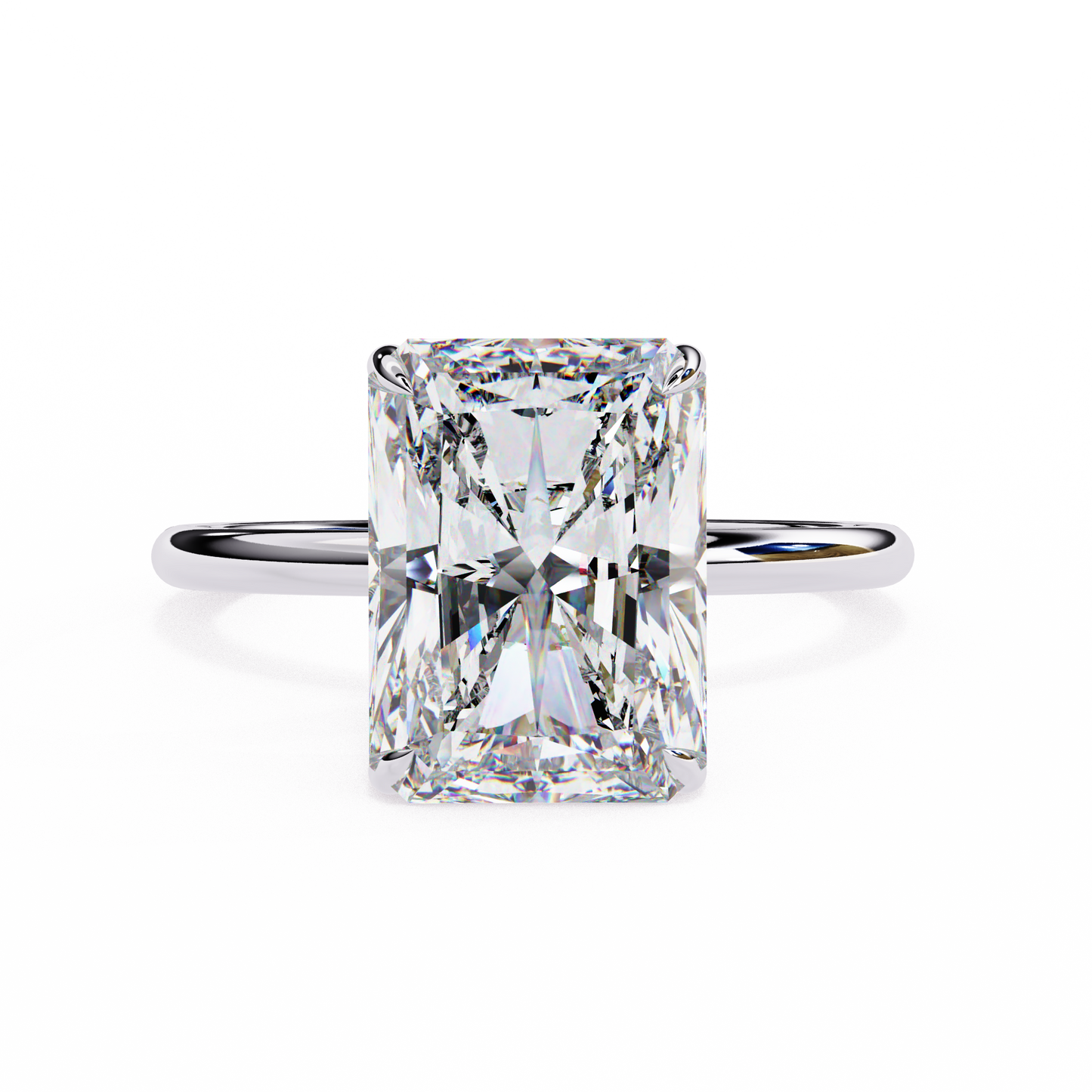 Nayra Radiant Solitaire Ring Lab Grown Diamond