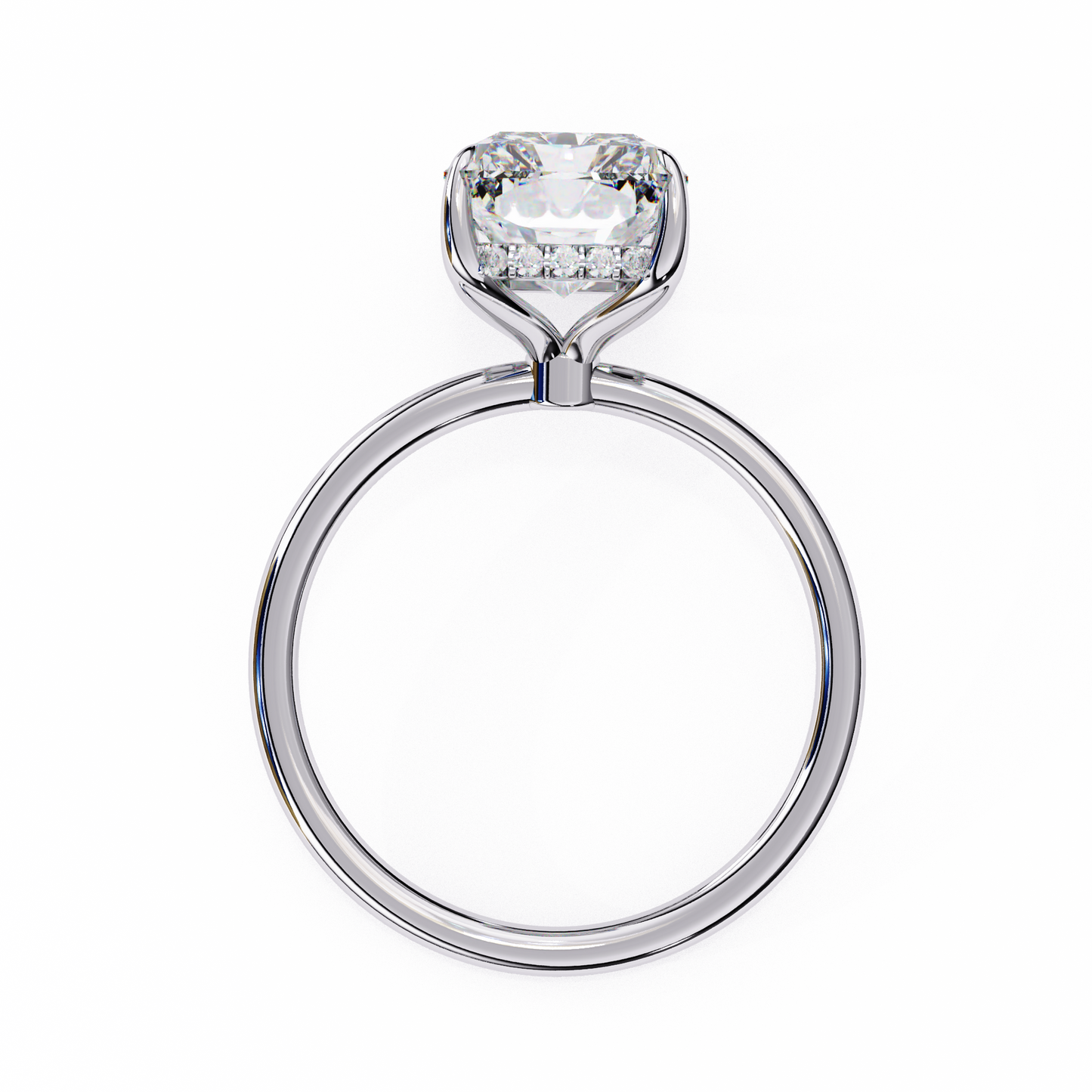 Avni Radiant Solitaire Ring Lab Grown Diamond