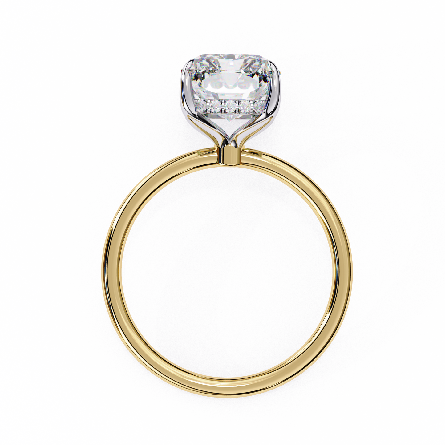 Avni Radiant Solitaire Ring Lab Grown Diamond