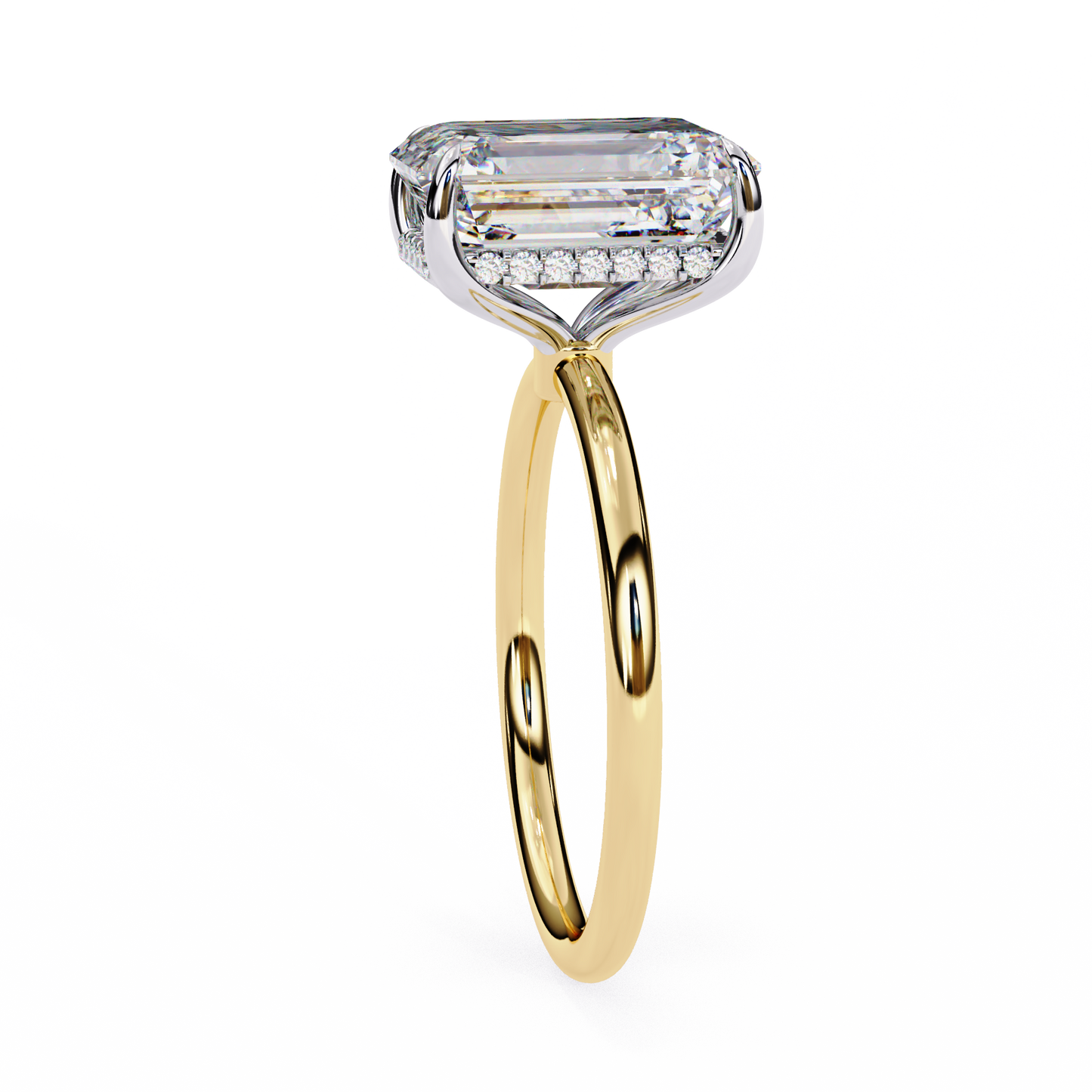 Avni Radiant Solitaire Ring Lab Grown Diamond