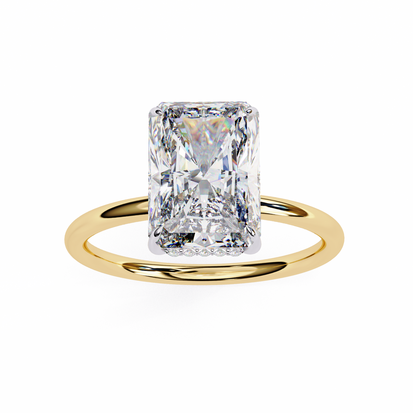 Avni Radiant Solitaire Ring Lab Grown Diamond
