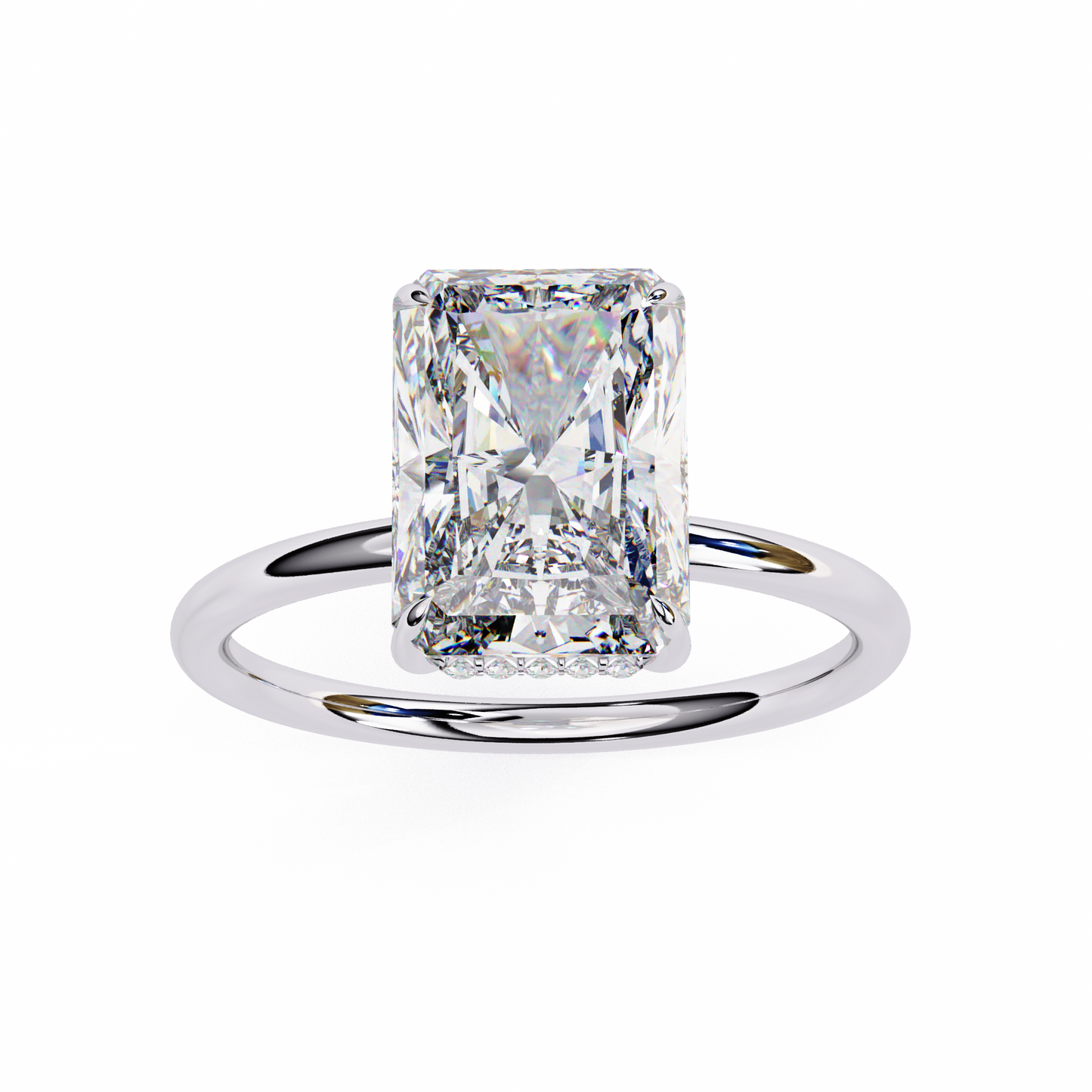 Avni Radiant Solitaire Ring Lab Grown Diamond