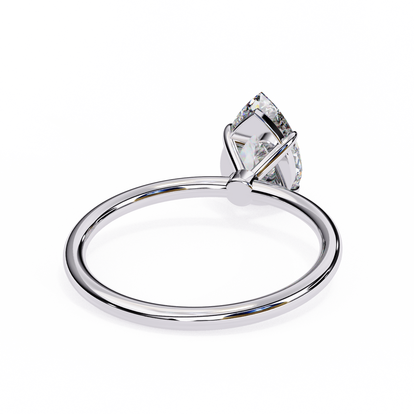 Aashi Pear Solitaire Ring Lab Grown Diamond