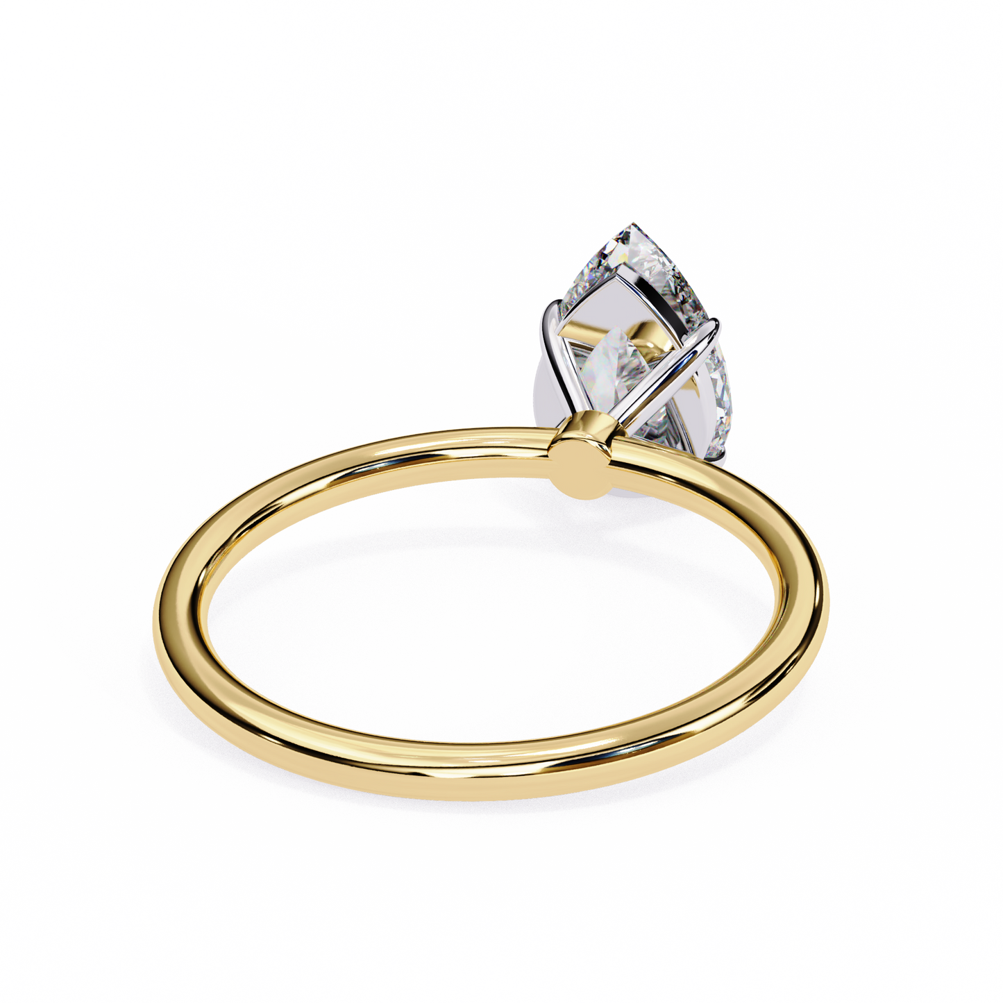 Aashi Pear Solitaire Ring Lab Grown Diamond