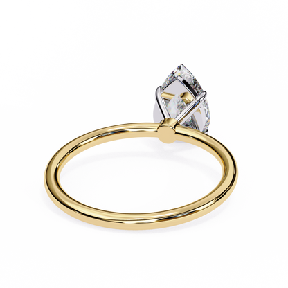 Aashi Pear Solitaire Ring Lab Grown Diamond