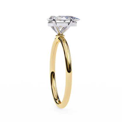 Aashi Pear Solitaire Ring Lab Grown Diamond