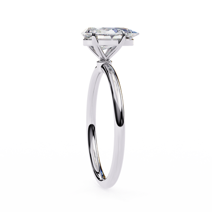Aashi Pear Solitaire Ring Lab Grown Diamond