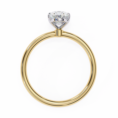 Kavya Oval Solitaire Ring Lab Grown Diamond